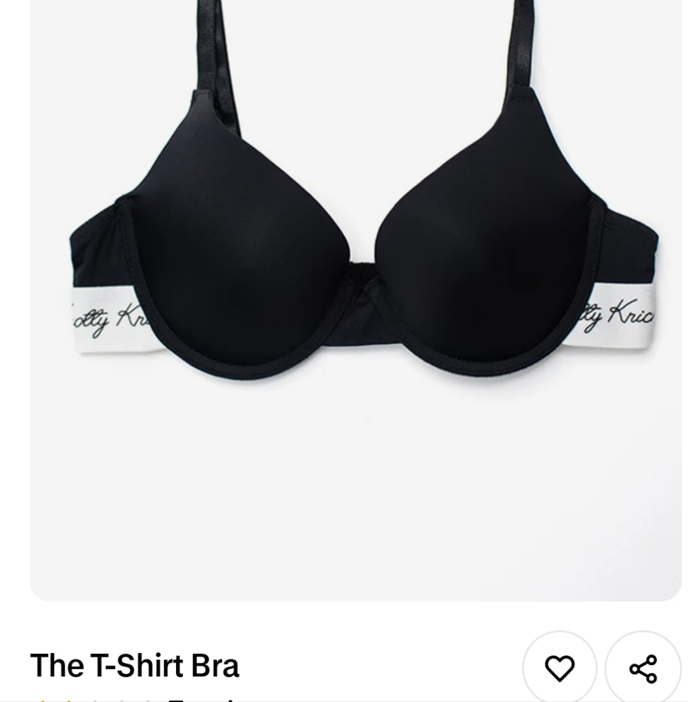 Elegant Black T-Shirt Bra